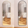 Wall Mounted Full Length Mirror Dressing Home Oval Bedroom Mirror Metal Frame UK