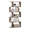 S-Shaped Display Bookshelf 5 Tiers Freestanding Storage Shelf Organiser Home