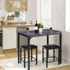 3PCS High Table & Chair Set Bar Kitchen Dining Breakfast Furniture Padded Stools