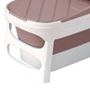 Folding Bath Bucket Foldable Adult Tub Baby Swimming Pool Bathroom SPA Tub 113cm