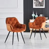 2/4X Dining Chairs Velvet Padded Seat Metal Legs Kitchen Chair Home Office Set