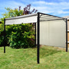 Metal Garden Pergola 3x3m Ajustable Canopy Awning Gazebo Porch Patio Shelters UK