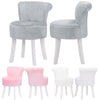 Soft Dressing Table Chair Vanity Makeup Stool Dining Seat Pouffe with Wood Legs