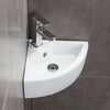 New Corner Basin Sink Bathroom Cloakroom Wall Corner Ceramic Wall Hung UK