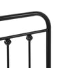Double Metal Bed Frame with High Headboard and Footboard Black for Kids Adults