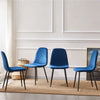 Dining Chairs 2/4/6pcs Modern Suede/Velvet Back Sturdy metal Legs Office/Cafe