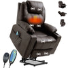 Electric Riser Recliner Leather Mobility Armchair Massage Heated Sofa Chair Home