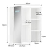 White Bathroom Cabinet Wall Mounted Mirrored LED Door Storage Cupboard w/ Shelf