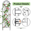 2x Rustproof Metal Garden Trellis Screening Panels Climbing Plant Support Frame