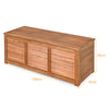 180L Storage Box Outdoor Patio Deck Wooden Garden Bench for Cushions & Tools
