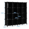 16-Cube Storage Organizer Plastic Bookcase Display Rack Modular Closet Cabinet