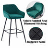 1/2X Bar Stools Velvet Metal Legs Breakfast Stools Kitchen Padded Chairs Home UK