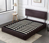 OTTOMAN STORAGE GAS LIFT DOUBLE OR KING SIZE LEATHER BED + MEMORY FOAM MATTRESS