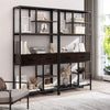 Vintage Industrial Bookcase Large Rustic Shelf Tall Side Cabinet Display Storage