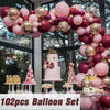 6.6FT Metal Wedding Arch Frame Backdrop Free Standing Flower Balloon Circle Base