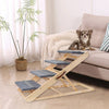 2In1 Portable Folding Pet Stairs for Dog Cat High Bed Steps Safety Car Wood Ramp
