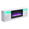 Modern 178cm TV Stand Unit Cabinet w/ Electric Fireplace & 12 Colour LED Light