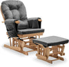 ONPNO Replacement Velvet Cushions 5PCS Set for Glider Rocking Chair and Stool