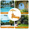 Kids Outdoor Chaise Lounge Chair Children Portable Cushioned Lounger W/ Umbrella