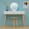 Modern Dressing Table Vanity Table Makeup Desk Dresser Set Home Bedroom Woman BN
