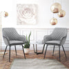 Dining Chairs Velvet Tub Chairs with Soft Padded Backrest and Arms Grey 2/4/6pcs