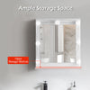 Mirrored Bathroom Cabinet LED White 1/2/3 Doors Mounted Cupboard Wall Mounted