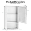 3-Tier Bathroom Cabinet Wall Mounted Storage Organizer Adjustable Shelves