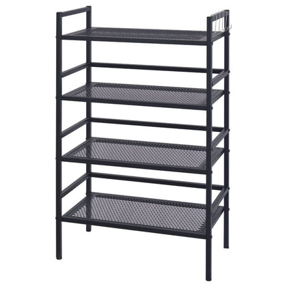 4 Tier Metal Shelf Storage Shelf Cabinet Rack For Kitchen, Living Room, Garage