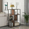 3-Tier Industrial Floor Standing Bookcase, Storage Rack in Living Room