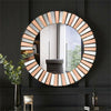 32'' Large Round Wall Mirrors Decorative Glass Frame Hanging Accent Mirror