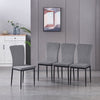 New Set of 4/6 Dining Chairs Padded Seat High back Metal Legs Home Furniture