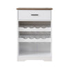 NICEME Small Wine Cabinet, Wine Rack with Drawer, Kitchen Bar Storage Cabinet