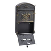 Vintage Wall Mounted Mail Letter Box Lockable Steel Post Mailbox Large Postbox