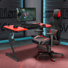 Large Computer Gaming Desk Carbon Fiber Surface Z-Shaped Professional Game Table