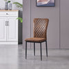 New Set of 4/6 Dining Chairs Padded Seat High back Metal Legs Home Furniture