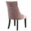 2 Velvet Kitchen Dining Room Chairs Ring Knocker High Back Chair Button Armchair