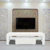 Modern TV Unit Stand Cabinet White Sideboard High Gloss Door Matt Body LED Wood