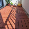 11PC WPC Decking Tiles Garden Patio Balcony Interlocking Composite Decking Floor