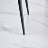1.5M Dining Table/Velvet Dining Chairs Set Metal Legs Dining Room Kitchen Office