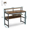 Office Home Computer Desk Working Table Workstation with Shelf and Keyboard Tray