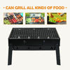 Portable Folding Charcoal BBQ Barbecue Grill Charcoal Outdoor Garden Stove Black