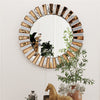 32'' Large Round Wall Mirrors Decorative Glass Frame Hanging Accent Mirror