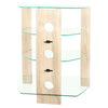 Hi-Fi Stand Rack Clear Tempered Glass 4-Tiers Audio Rack Entertainment Unit