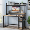 Tribesigns Computer Desk with Hutch and Shelves Study Writing Desk Gaming Table