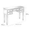 Mirrored Glass 5 Drawers Dressing Table Console Make-up Desk Vanity Table