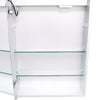 Led illuminated Mirror Cabinet Storage Cupboard Dimmable w/ Shaver Socket Clock