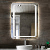 Bathroom Storage Mirror Cabinet Shelf White LED Wall Mirror with Demister Pad UK