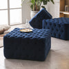 Large Chesterfield Deep Button Velvet Footstool Coffee Table Display Pouffe Seat