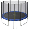 6FT 8FT 10FT 12FT 14FT Outdoor Garden Trampoline W/ Safety Net Enclosure Ladder