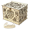 Wedding Card Box DIY Gifts Wooden Money Box with Lock Decoration Party Supplies